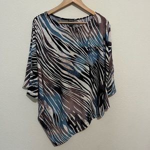 ClaraSunWoo • Zebra Print Asymmetrical Shirt